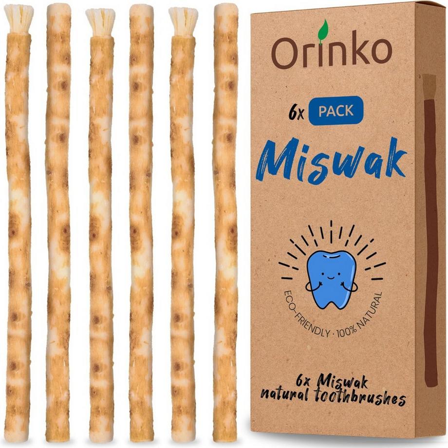 Orinko  Miswak Natürliche Zahnbürste 6er-Pack 