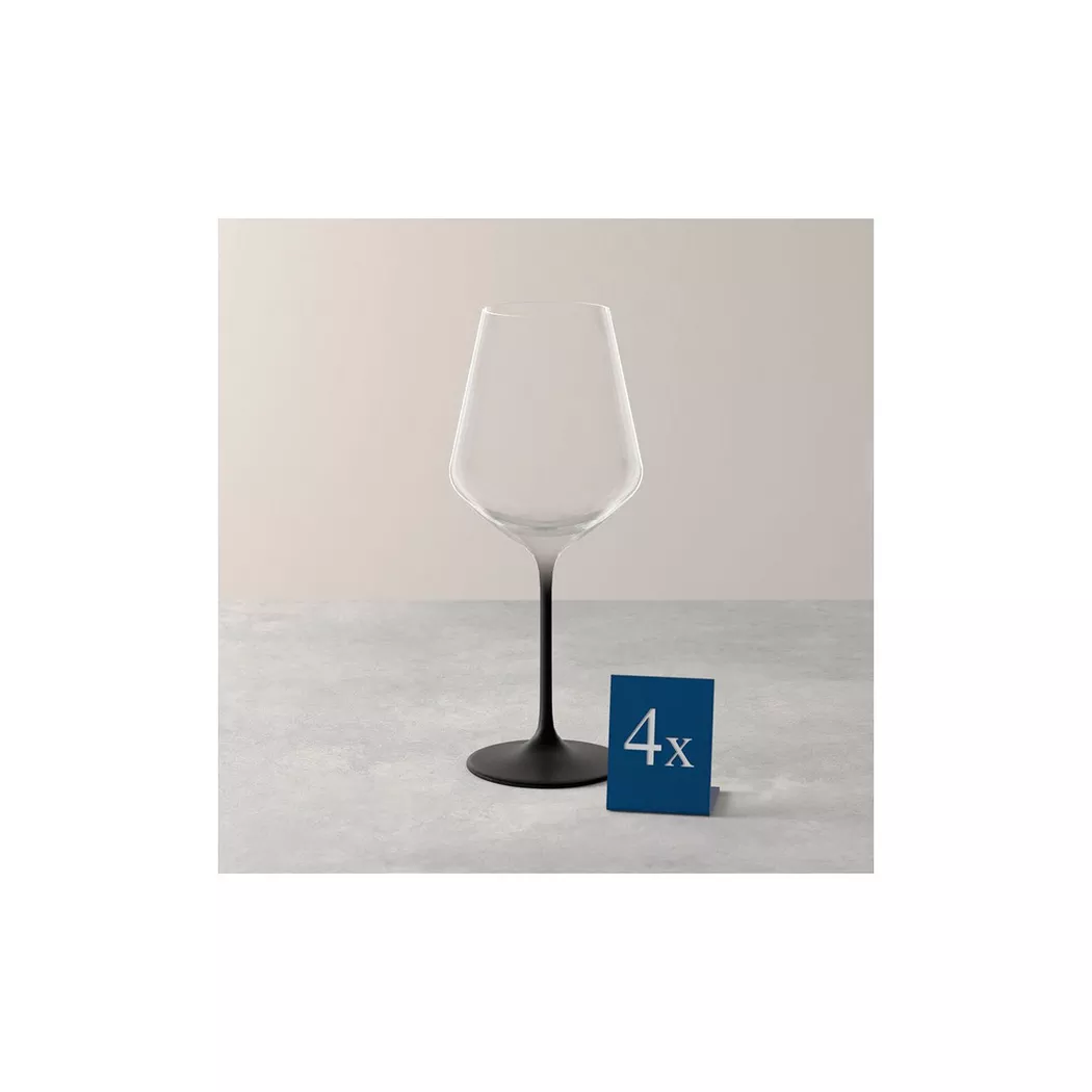 VILLEROY & BOCH Rotweinglas Manufacture Rock 4er 470ml schwarz