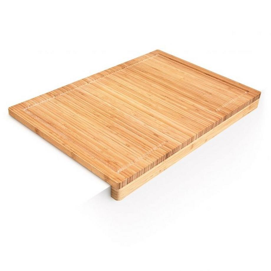 Planche à découper en bambou avec rainure pour jus