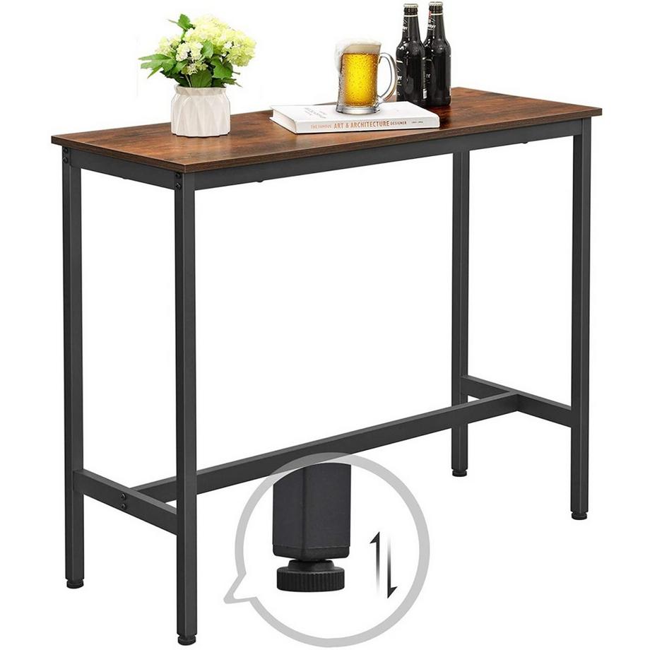 B2X Table de bar de cuisine haute et étroite Loft industriel  