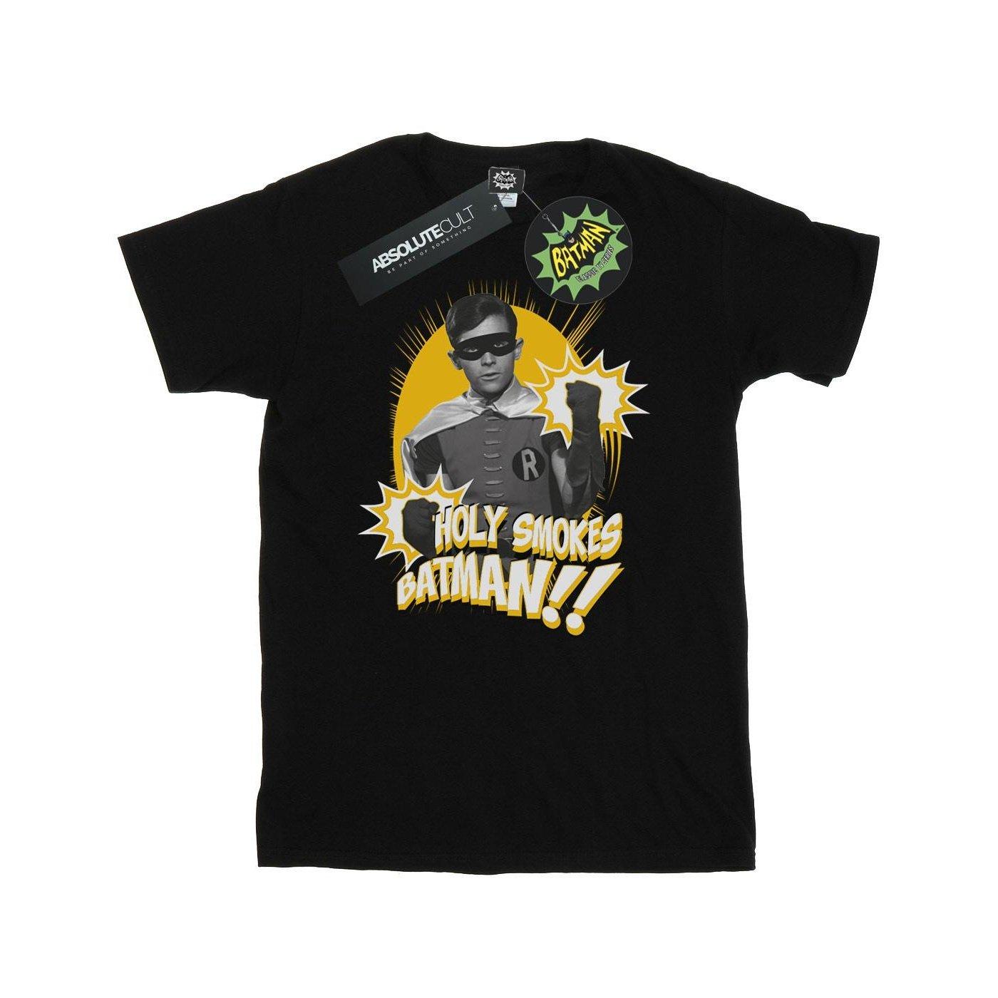 Image of Batman Tv Series Robin Holy Smokes Tshirt Herren Schwarz XL