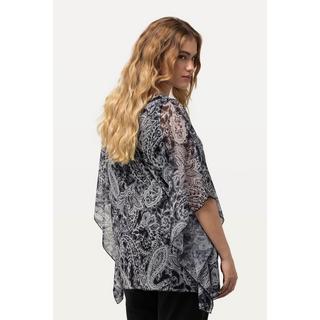 Ulla Popken Blusa Doppia Strato Oversize Girocollo Mezza Manica  