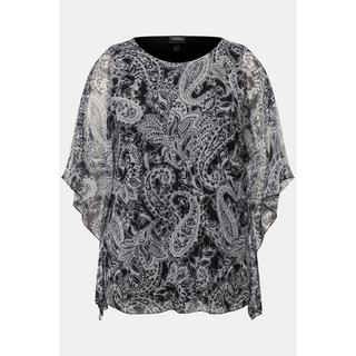 Ulla Popken Blusa Doppia Strato Oversize Girocollo Mezza Manica  