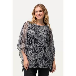 Ulla Popken Blusa Doppia Strato Oversize Girocollo Mezza Manica  