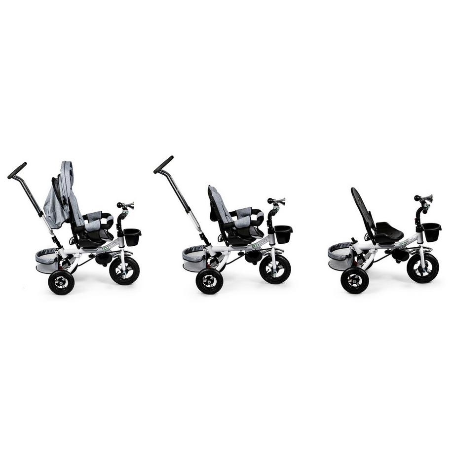 Northio  Tricycle rotatif à 360° Deluxe avec auvent Gris ECOTOYS 