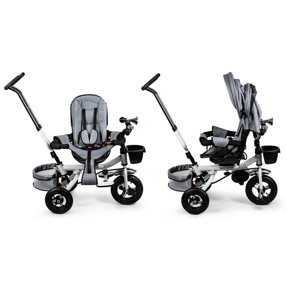 Northio  Tricycle rotatif à 360° Deluxe avec auvent Gris ECOTOYS 