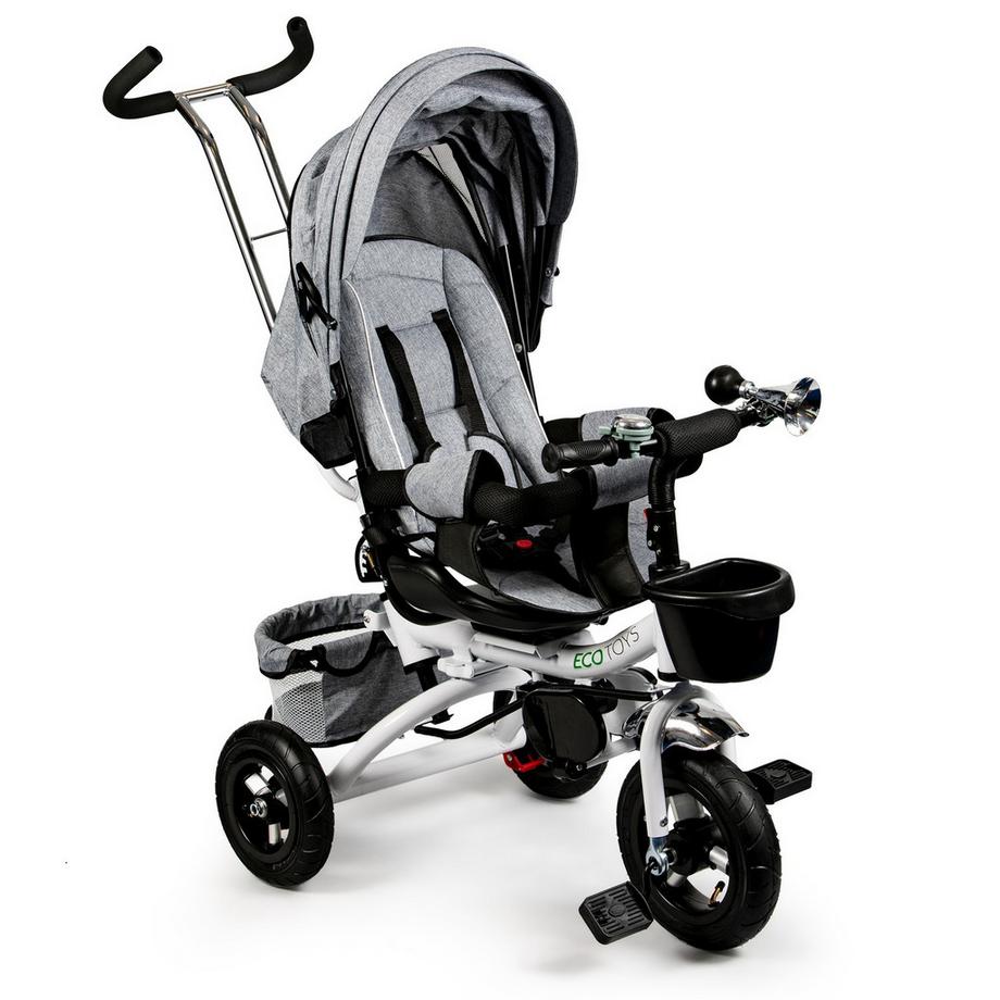 Tricycle rotatif à 360° Deluxe avec auvent Gris ECOTOYS