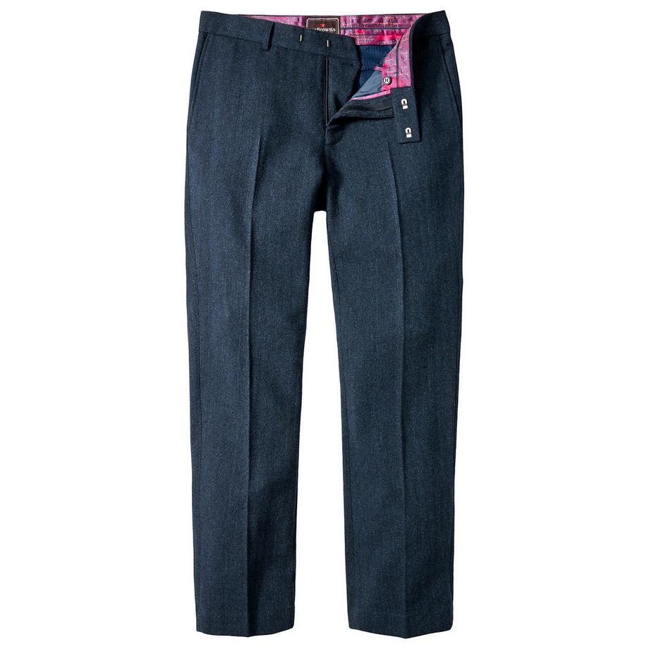 Joe Browns Marineblaue Herringbone Stoffhose  