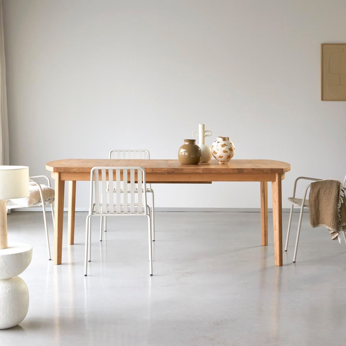 Tikamoon Ausziehtisch Maia aus massivem Eichenholz 270 x 95  