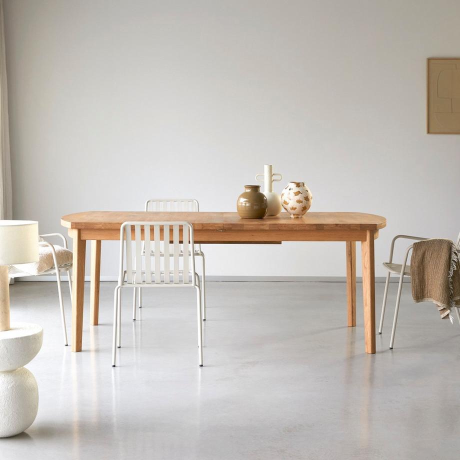 Tikamoon Ausziehtisch Maia aus massivem Eichenholz 270 x 95  