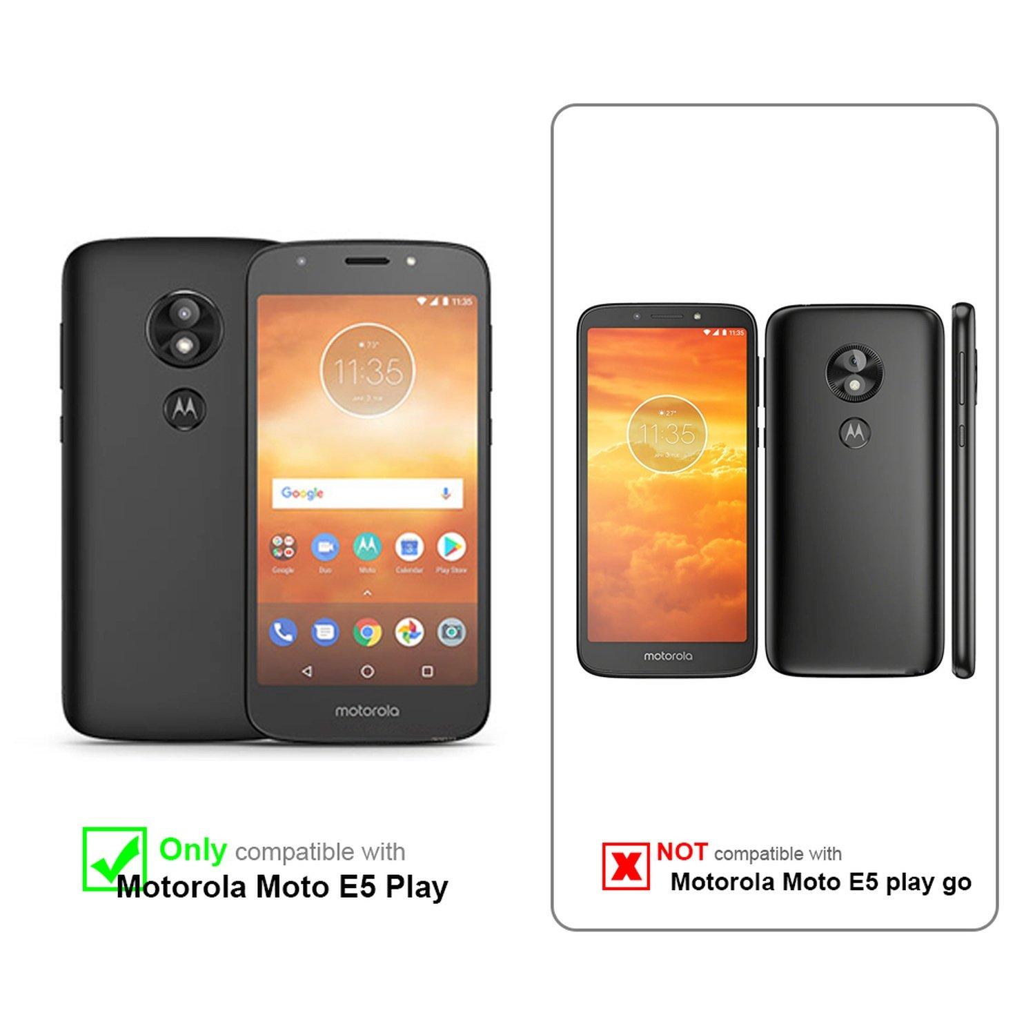 Cadorabo  Housse compatible avec Motorola MOTO E5 PLAY - Coque de protection avec fermeture magnétique, fonction de support et compartiment pour carte 