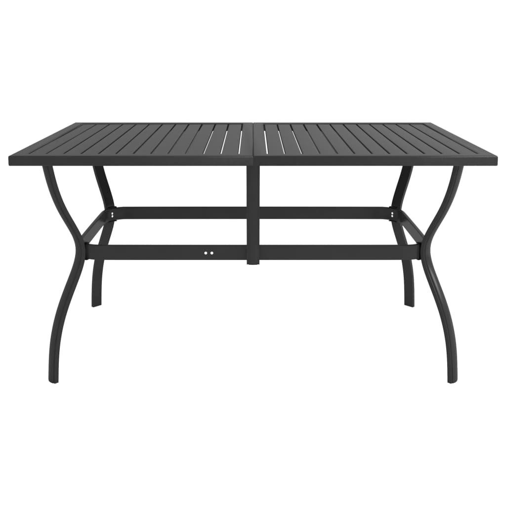 VidaXL Table de jardin acier  