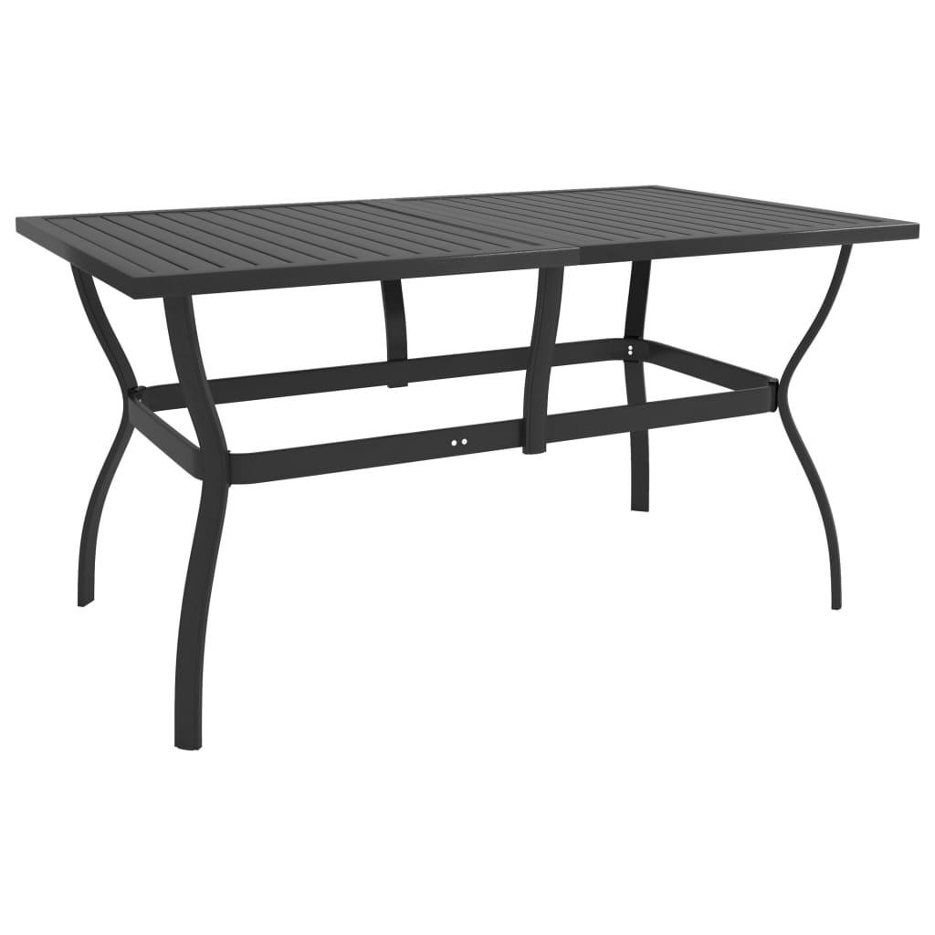 VidaXL Table de jardin acier  