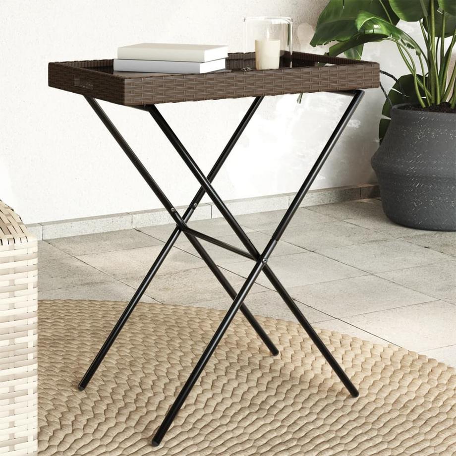 VidaXL Klappbarer tabletttisch poly-rattan  