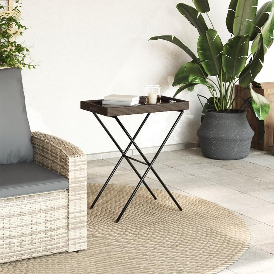 VidaXL Klappbarer tabletttisch poly-rattan  