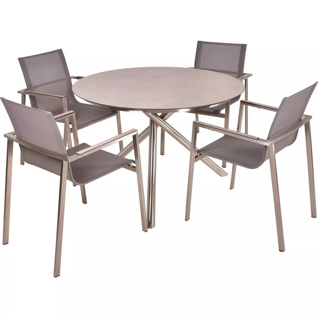 mutoni pleasure - Ensemble de salle à manger de jardin Sienna I (5 pièces), One Size