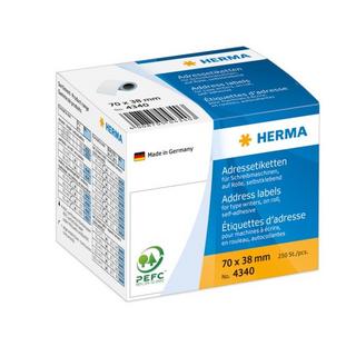 HERMA HERMA Adressetiketten 70×38mm 4340 weiss, Rolle  