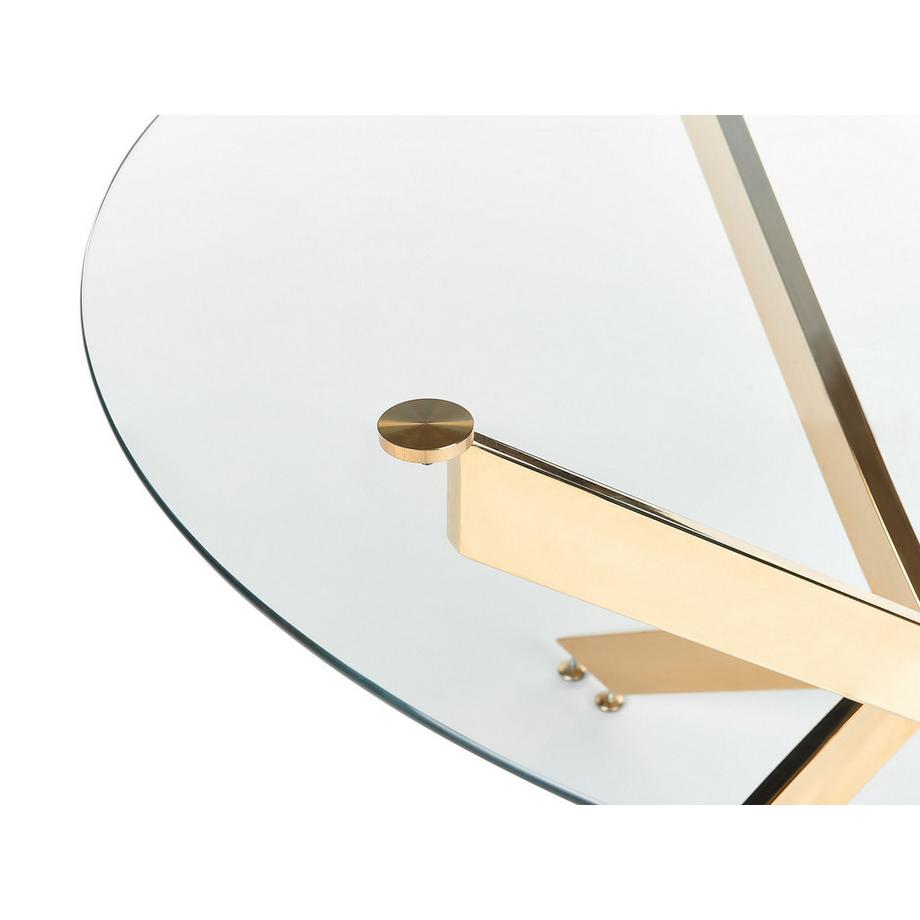 Beliani Tavolo da pranzo en Vetro temperato Glamour MARAMO  