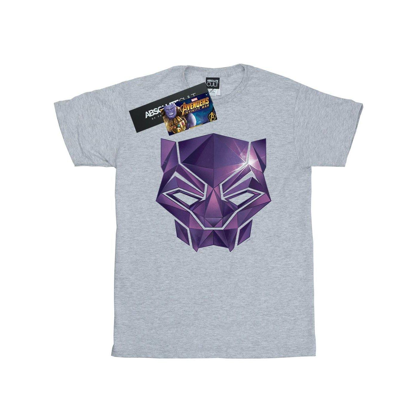 Image of Avengers Infinity War Black Panther Geometric Tshirt Herren Grau S