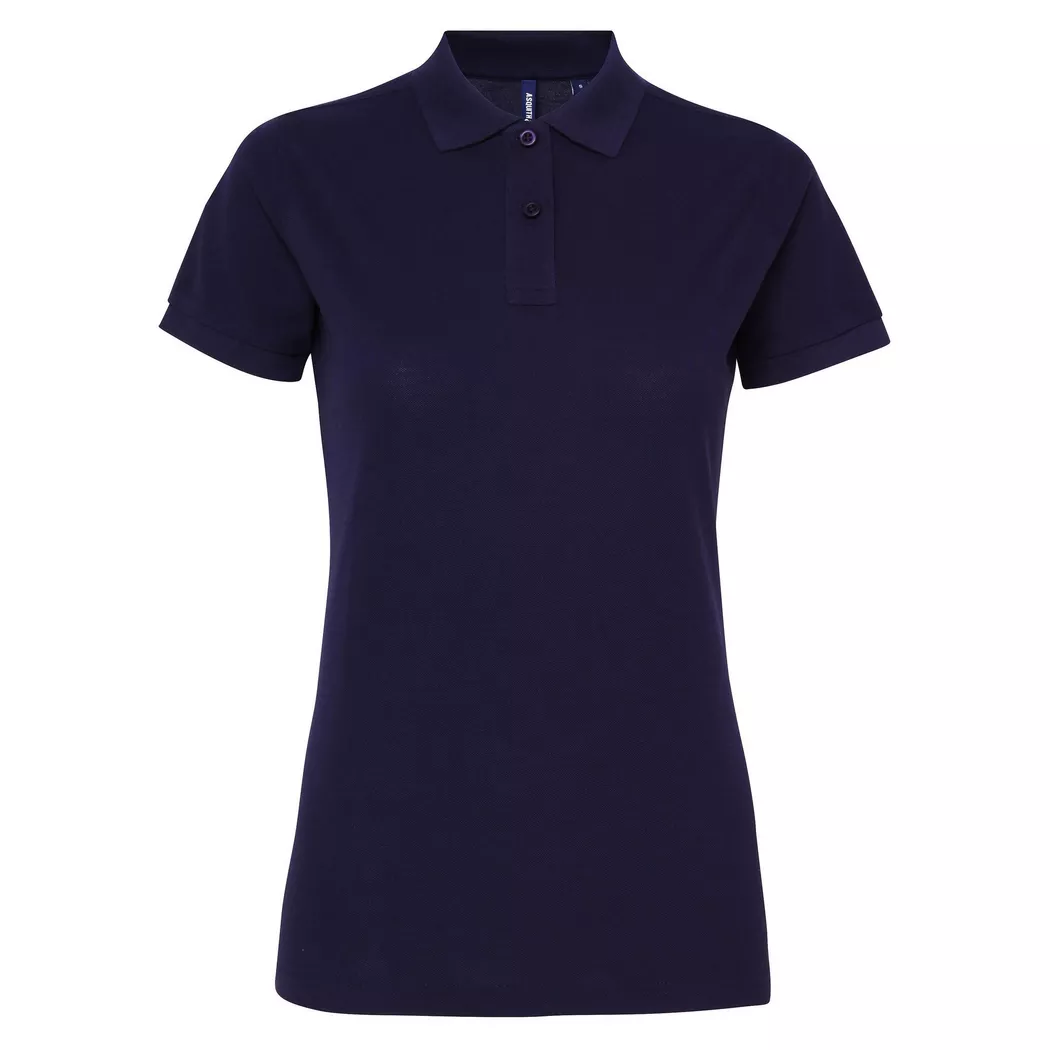 Asquith & Fox - Kurzarm Performance Blend Polo Shirt, für Damen, Marine, Größe XXL