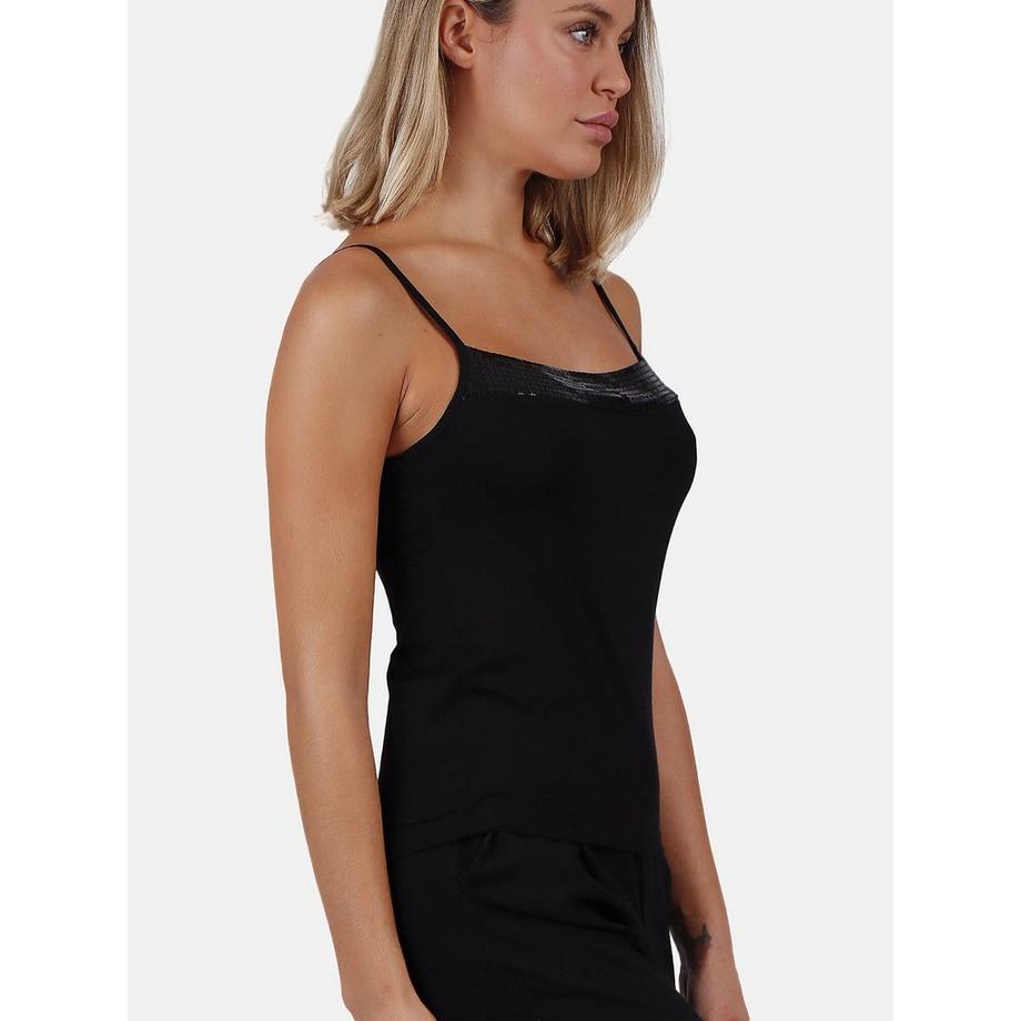 Admas Tanktop Pailletten Ausschnitt  