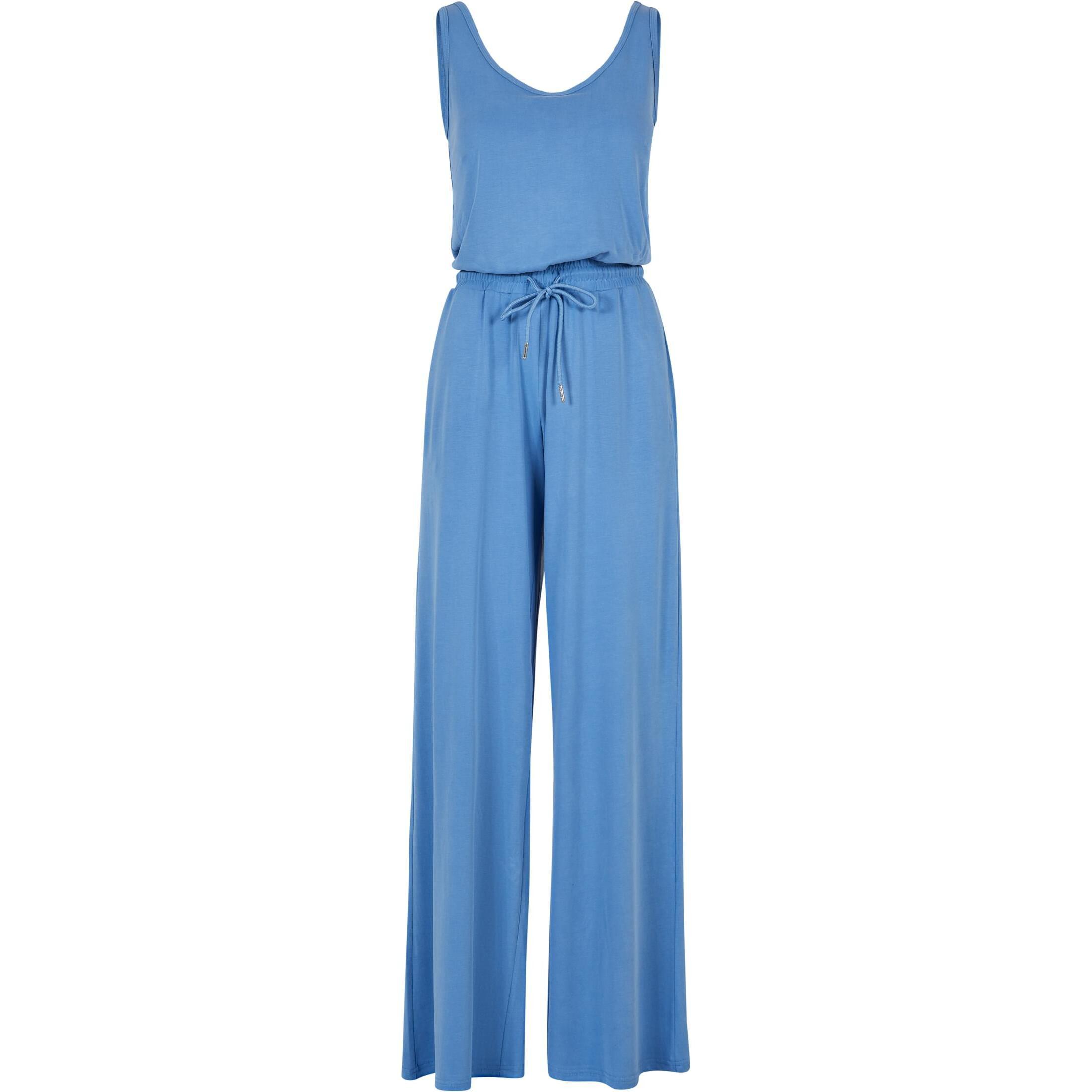 Image of Ärmelloser Modal-jumpsuit Große Größen Frau Unisex Hellblau XXL