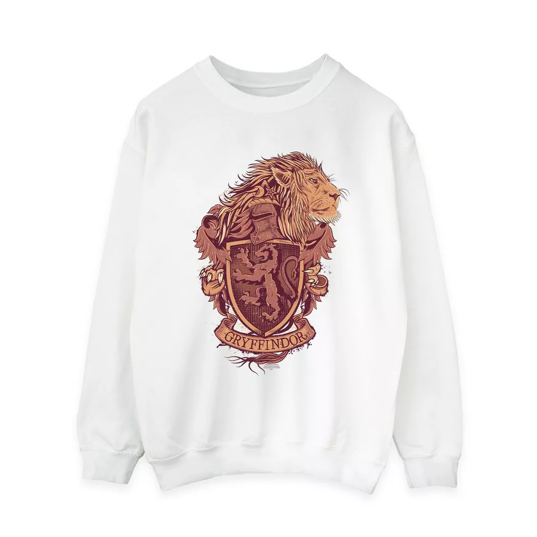 HARRY-POTTER - Gryffindor Sweatshirt, für Damen, Weiss, Größe XXL