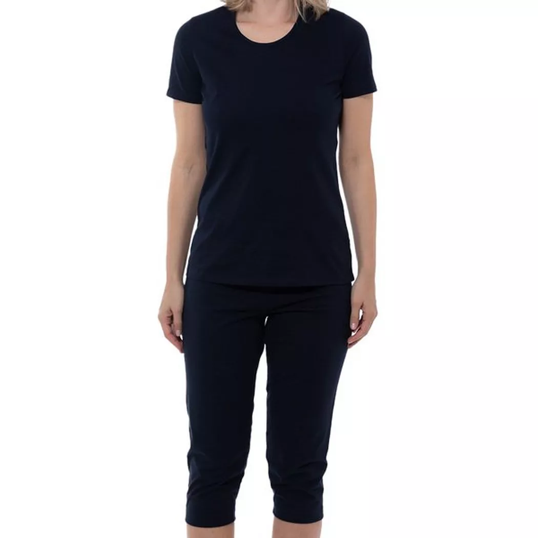 Ammann - Organic Cotton - Schlafanzug Kurzarm, für Damen, Blau, Größe L