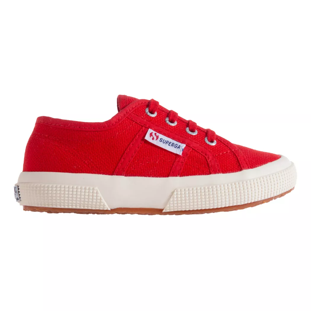 Superga - Sneaker 2750 Jcot, Leder, 2750 Jcot Leder Sneaker, 33.5, Rot Bunt