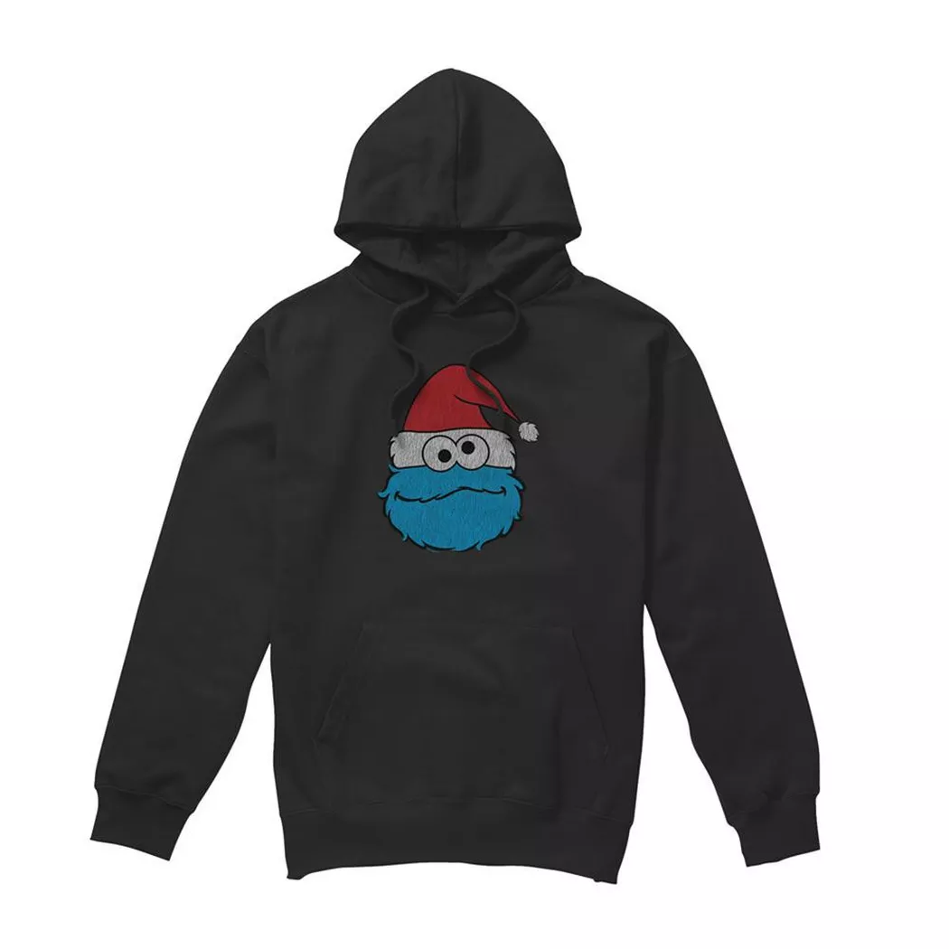 Sesame Street - Kapuzenpullover weihnachtliches Design, für Damen, Schwarz, Größe XL