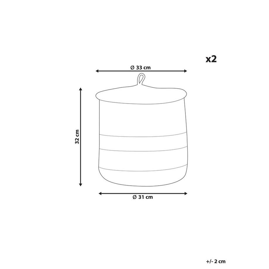 Beliani Korb en Coton Boho SILOPI  