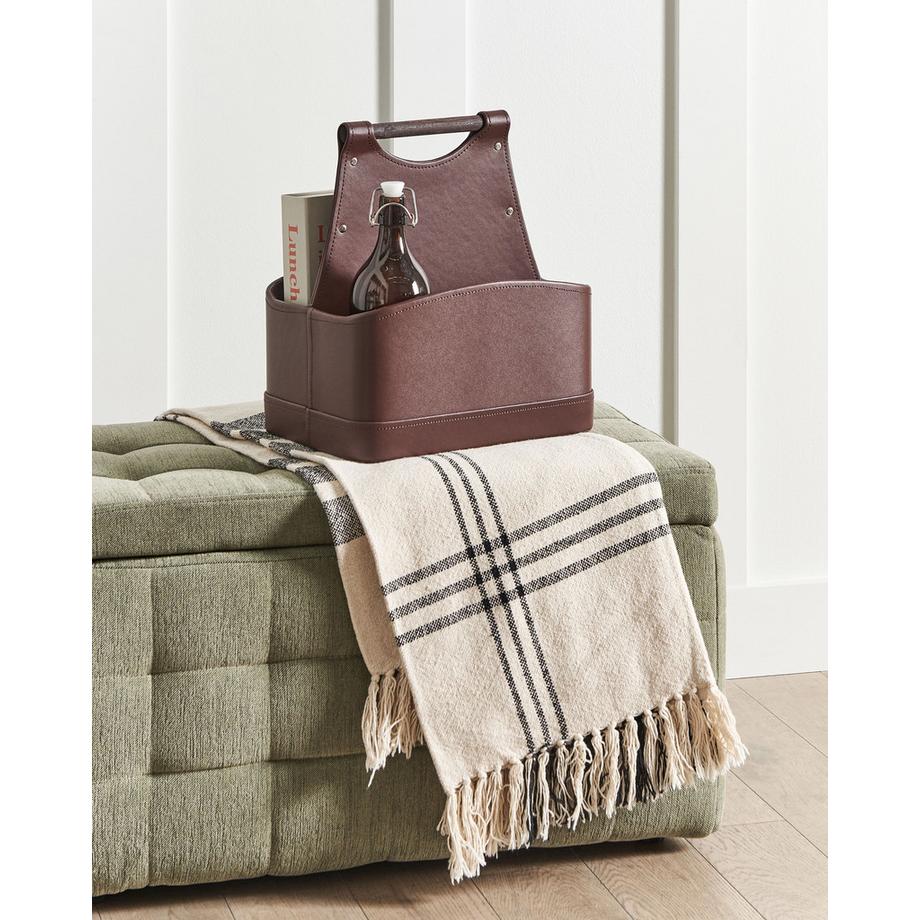 Beliani Korb, Büroaccessoires en Pelle sintetica Rustico URUK  