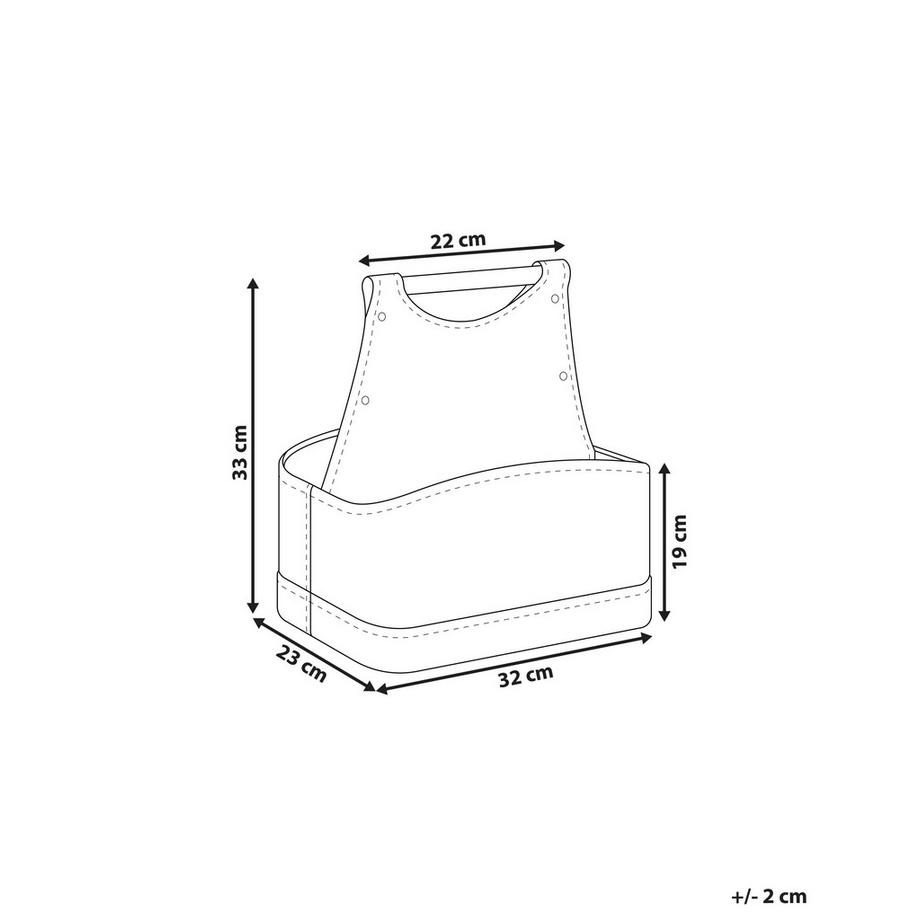 Beliani Korb, Büroaccessoires en Pelle sintetica Rustico URUK  