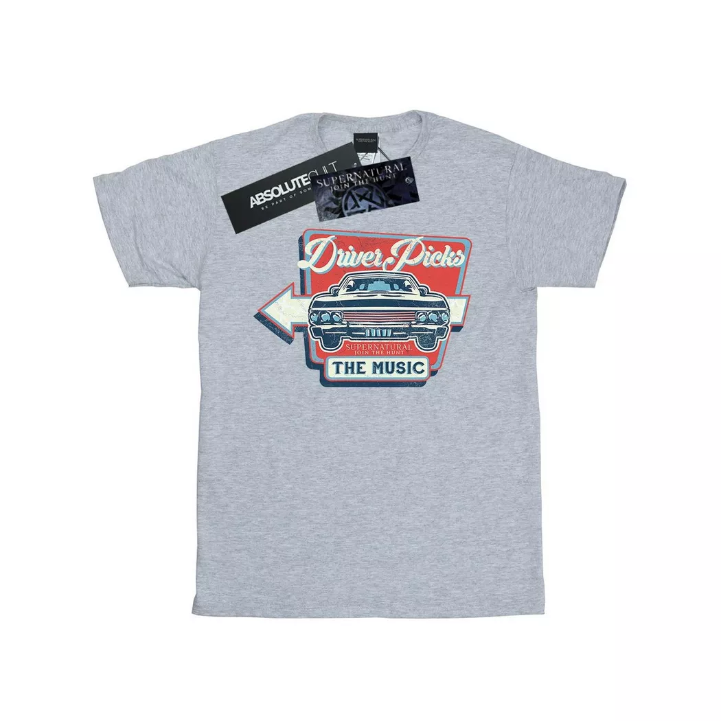 Supernatural - Driver Picks The Music TShirt, per donna, Grigio, Größe M