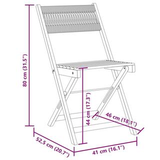 VidaXL sedia da giardino Legno  