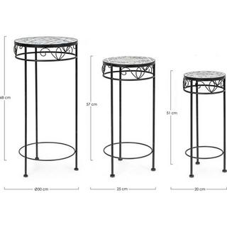 mutoni Tables d'appoint Erice rondes (série de 3)  