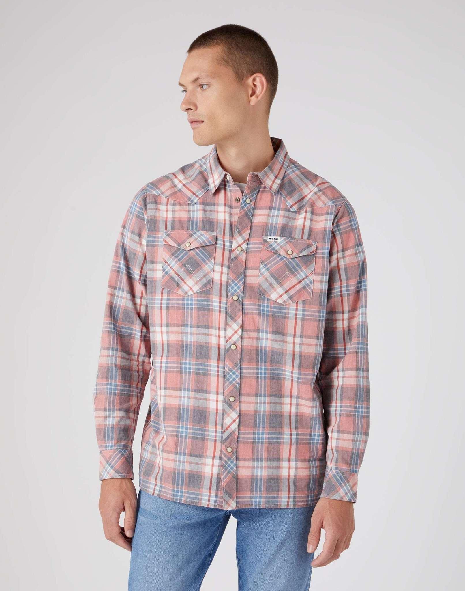 Image of Hemd Western Shirt Herren Rot Bunt S