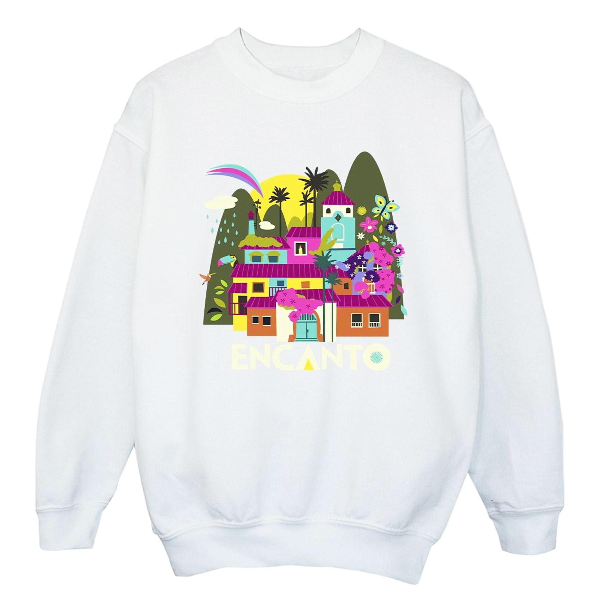 Image of Encanto Many Houses Sweatshirt Unisex Weiss 152-158