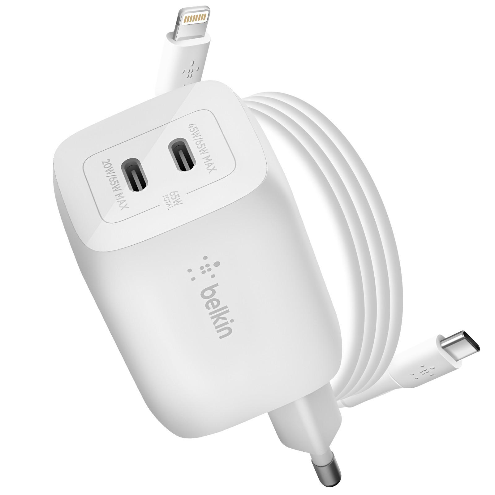 belkin  Ladegerät 2 USB-C 65W, USB-C-Kabel 