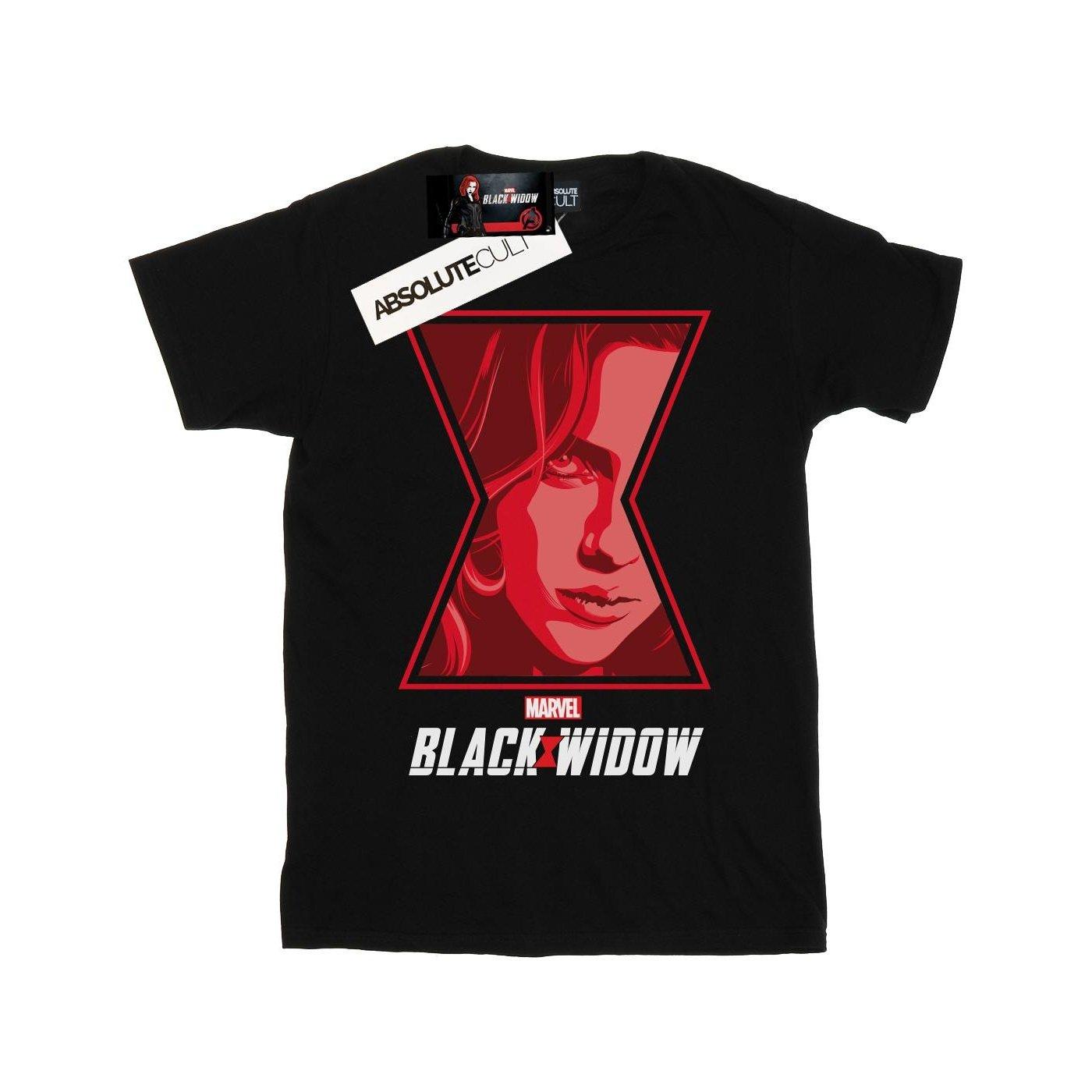 Image of Black Widow Movie Logo Window Tshirt Damen Schwarz XXL