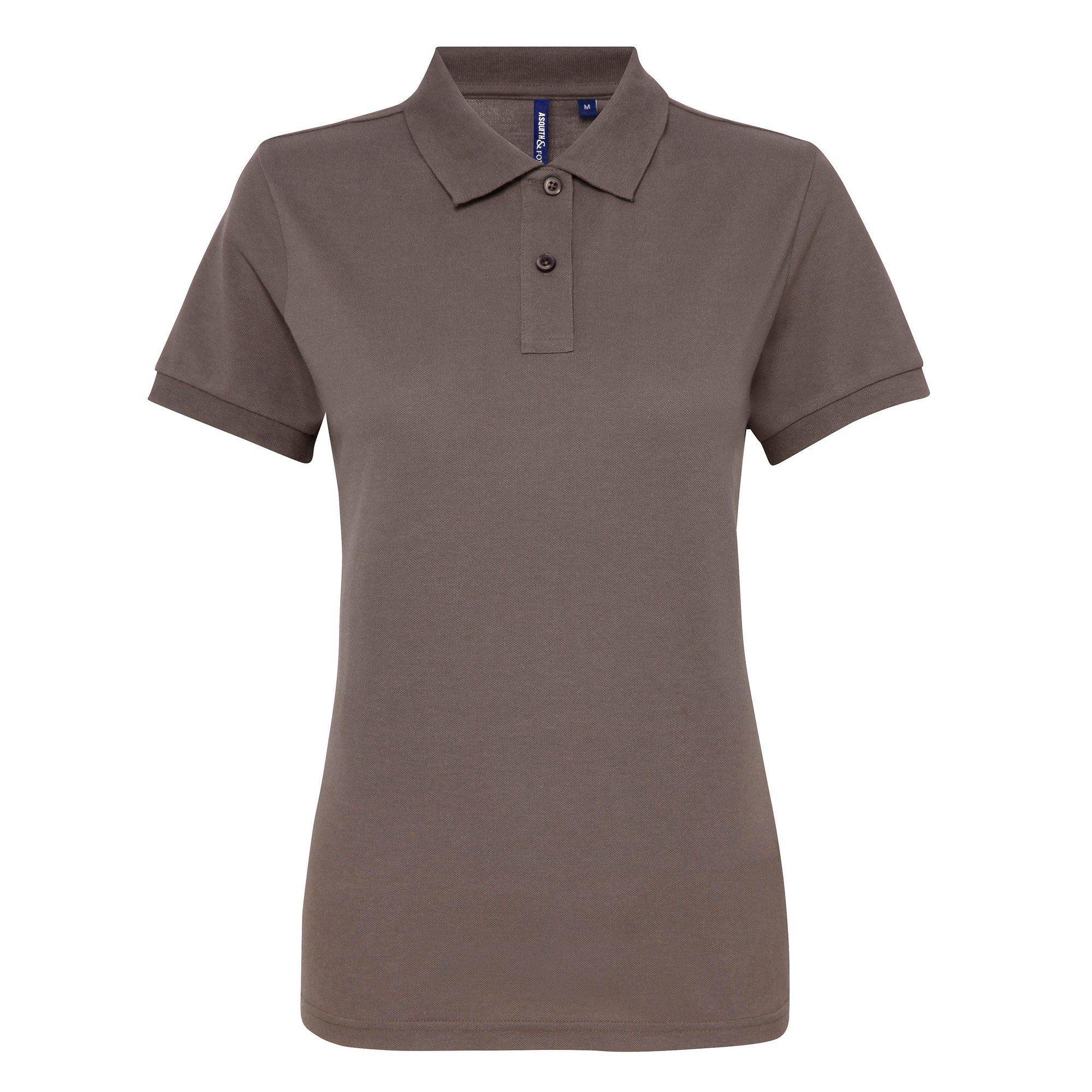 Image of Kurzarm Performance Blend Polo Shirt Damen Schiefergrau XS