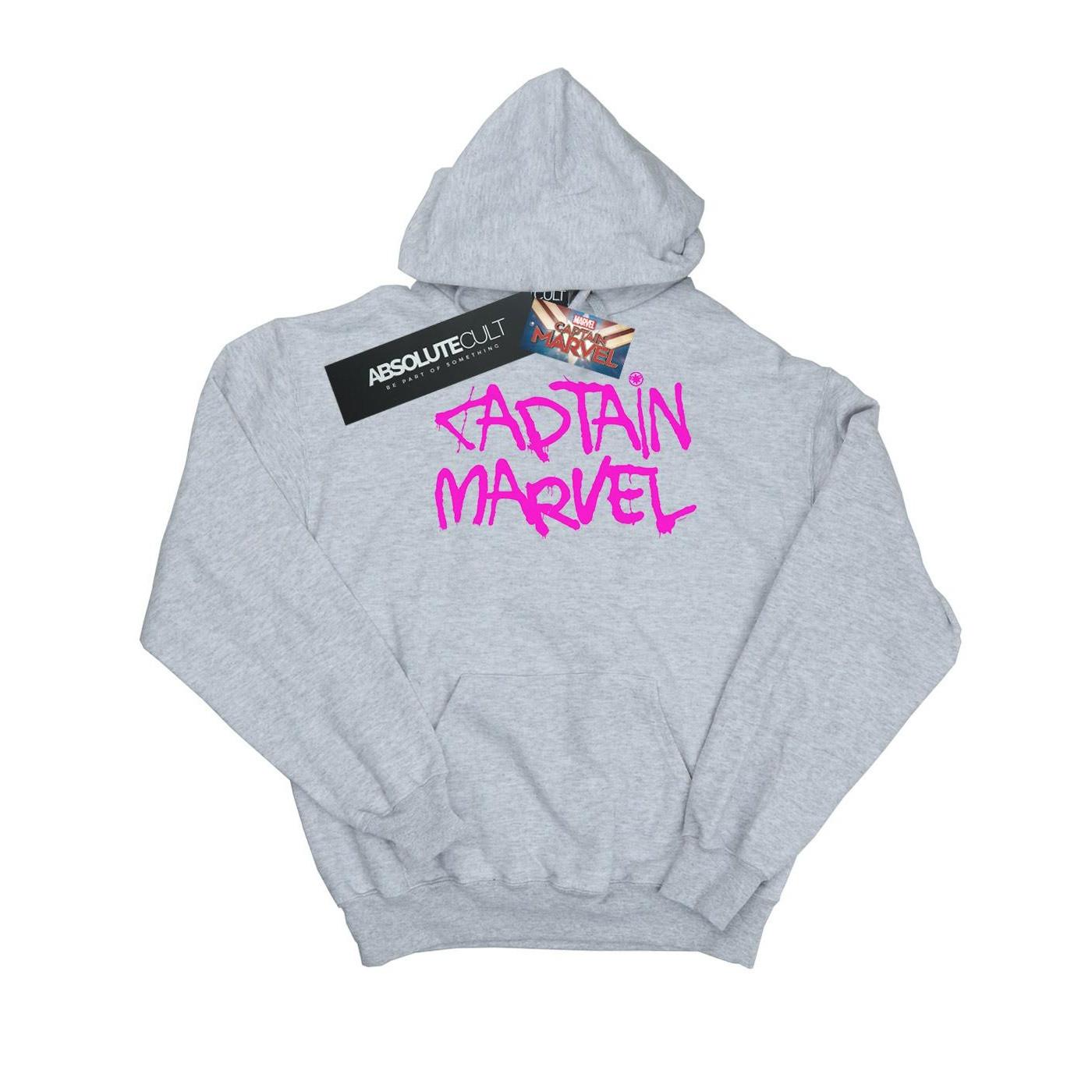 Image of Captain Spray Text Kapuzenpullover Mädchen Grau 140/146