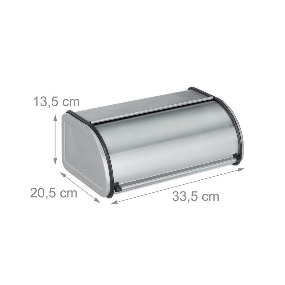 Northix Boîte à pain en acier inoxydable  