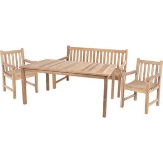 mutoni pleasure Garten Essgruppe Solo Teak natur (4-tlg)  