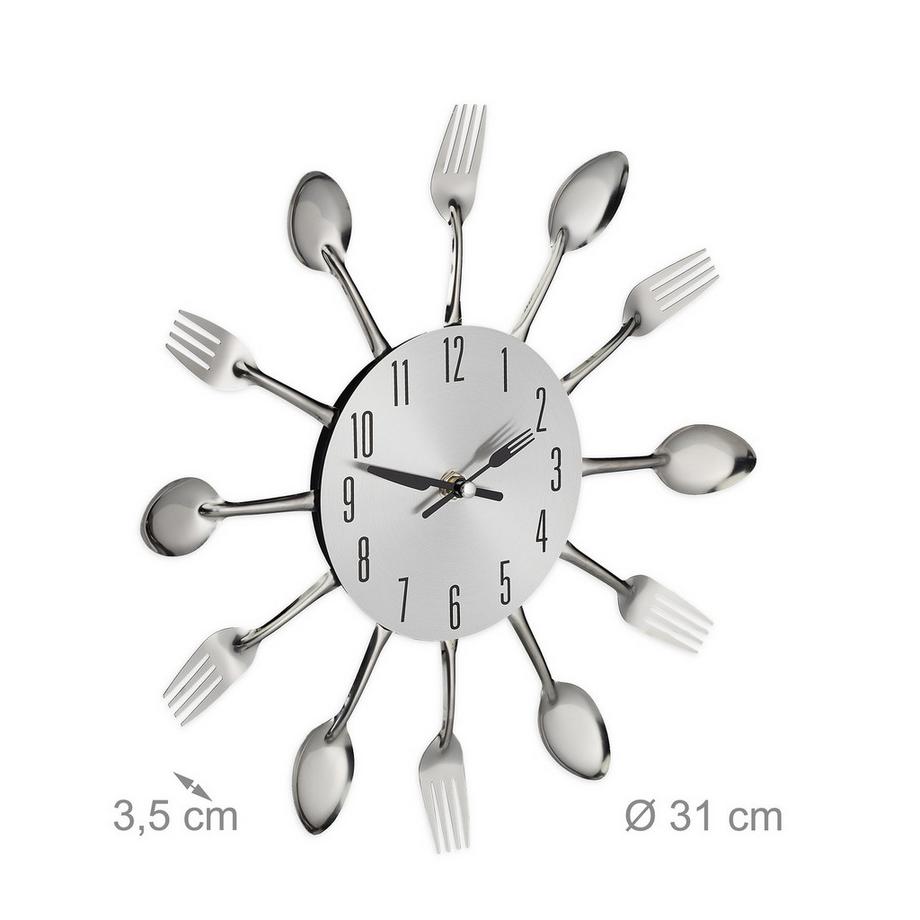 B2X Wanduhr Besteck  