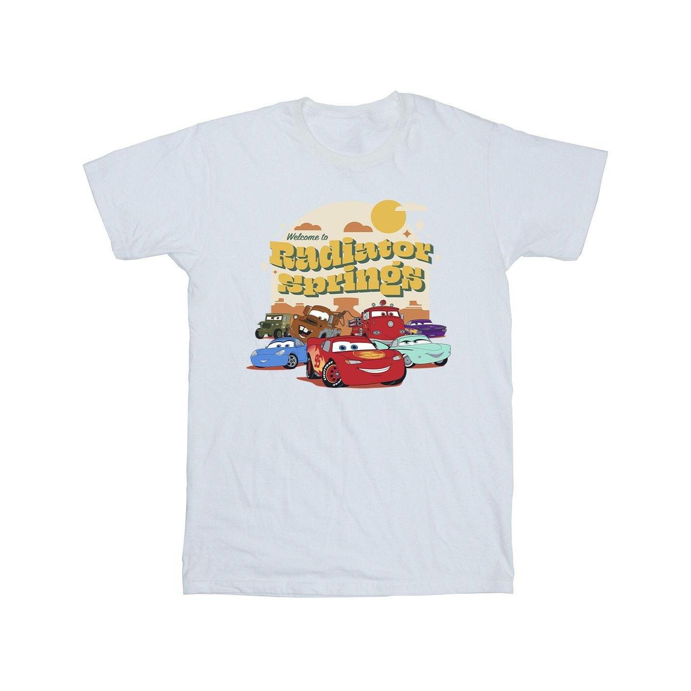 Image of Cars Radiator Springs Group Tshirt Herren Weiss 5XL