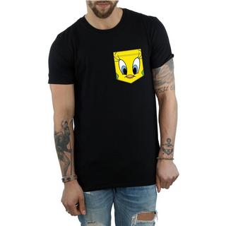 LOONEY TUNES  Tshirt TWEETY PIE FACE FAUX POCKET 