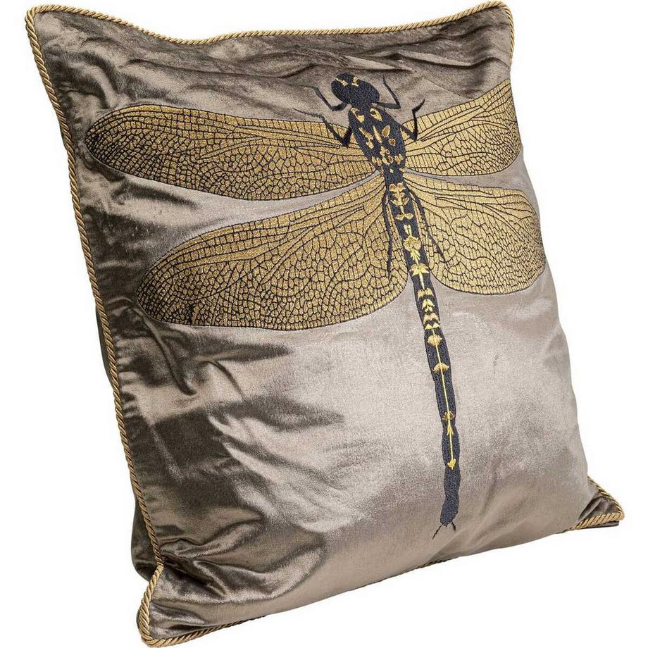 KARE Design Cuscino Glitter Dragonfly marrone 40x40  