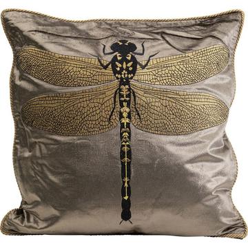 Coussin Glitter Dragonfly marron 40x40