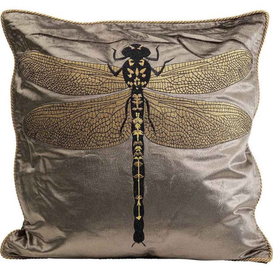 KARE Design Cuscino Glitter Dragonfly marrone 40x40  
